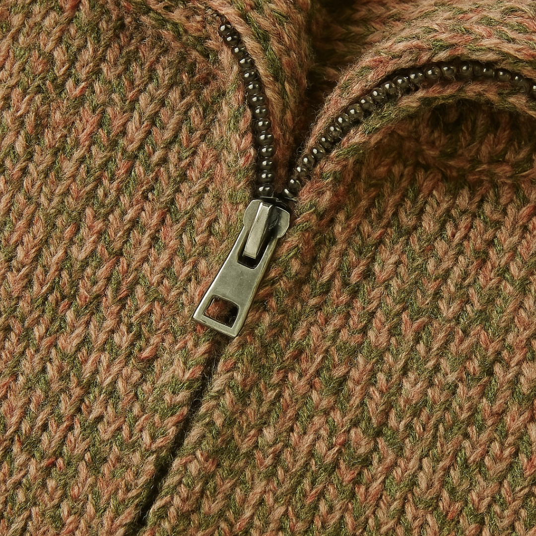 Textured Knitted Men's Cardigan