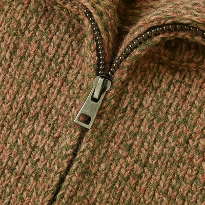 Textured Knitted Men's Cardigan