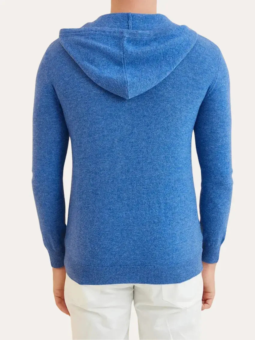Nathan - Cashmere Rib-knitted Hoodie