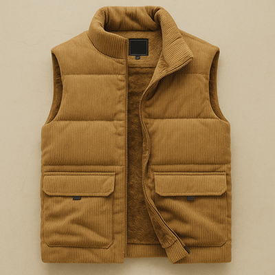Quilted Corduroy Body Warmer Gilet