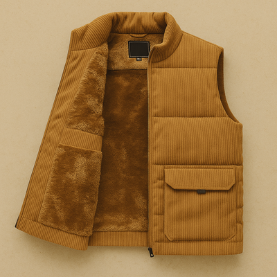 Quilted Corduroy Body Warmer Gilet
