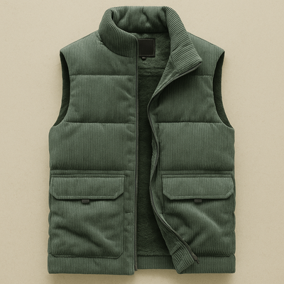 Quilted Corduroy Body Warmer Gilet
