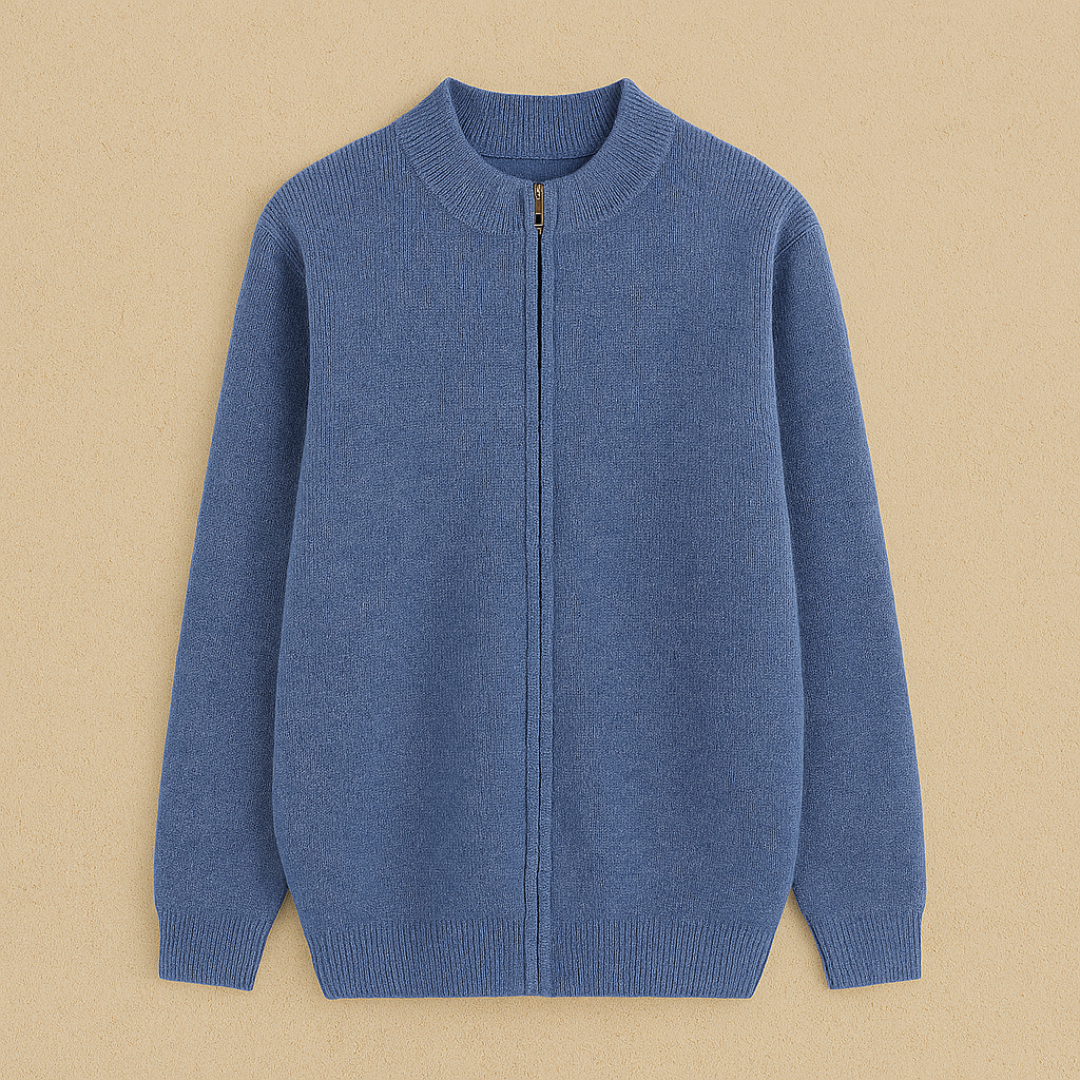 Cashmere Zip Up Cardigan