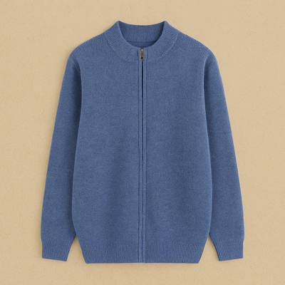 Cashmere Zip Up Cardigan