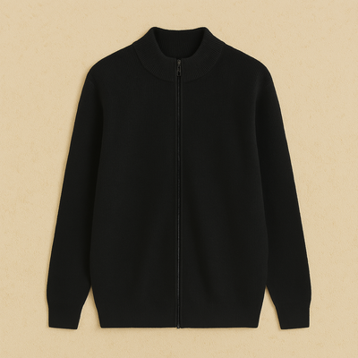 Cashmere Zip Up Cardigan