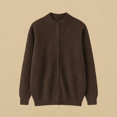 Cashmere Zip Up Cardigan