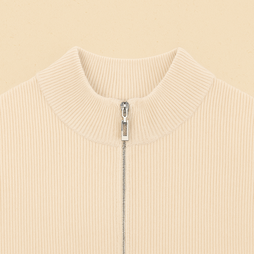 Elegant Full Zip-Up Jumper Men