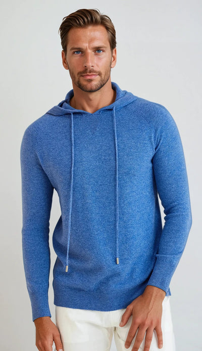 Nathan - Cashmere Rib-knitted Hoodie