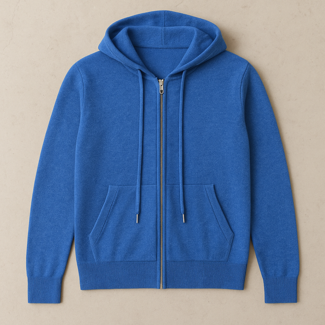 Premium Cashmere Full-Zip Hoodie