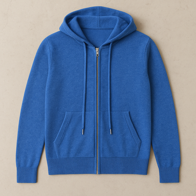 Premium Cashmere Full-Zip Hoodie