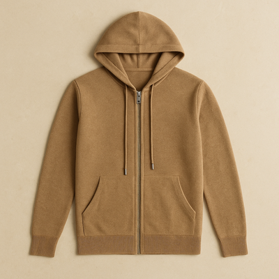 Premium Cashmere Full-Zip Hoodie