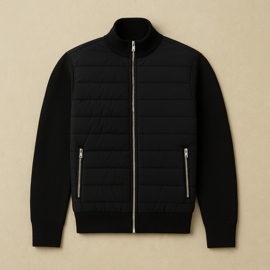 Elegant Hybrid Knit Jacket