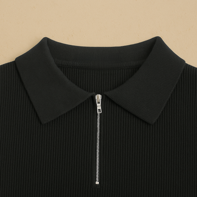 Elegant Long Sleeve Knitted Polo