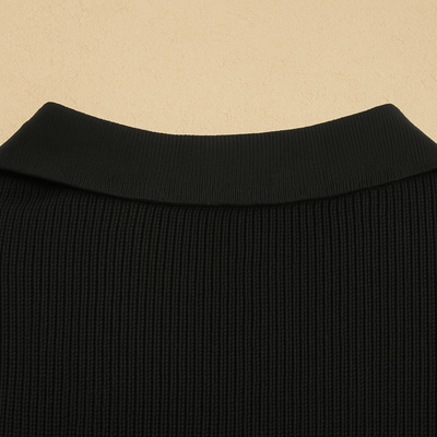 Elegant Long Sleeve Knitted Polo