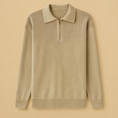 Elegant Long Sleeve Knitted Polo