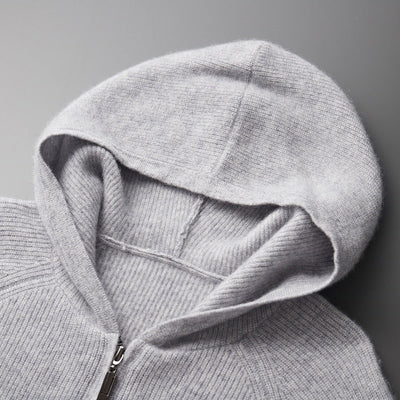 Men's full zip knit jumper