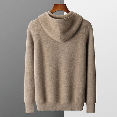 Men's full zip knit jumper