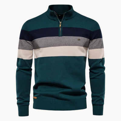 Men's Cotton Blend Quarter-Zip Sweater