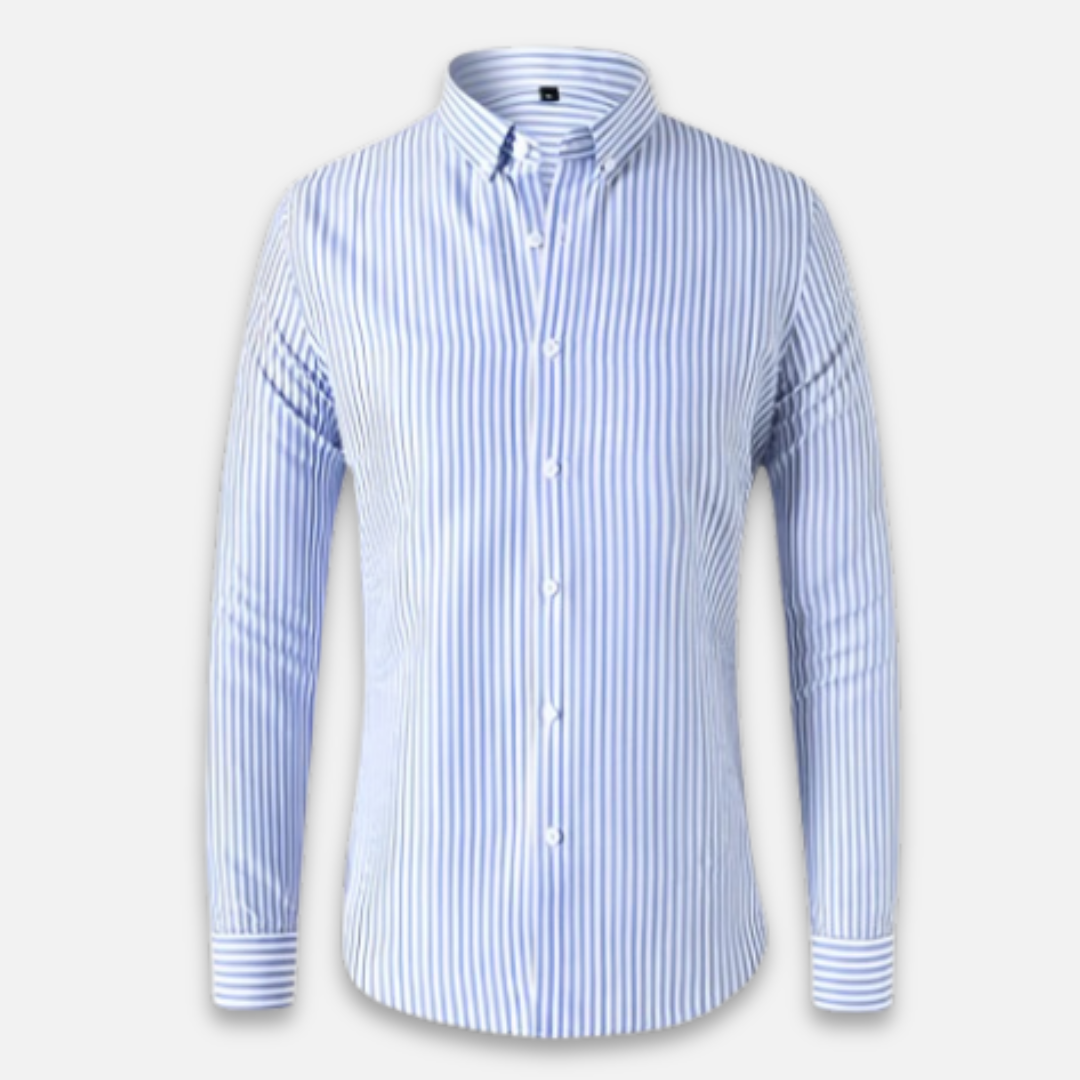Elegant Striped Cotton Overshirt