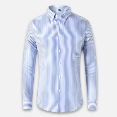 Elegant Striped Cotton Overshirt