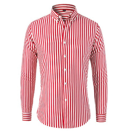 Elegant Striped Cotton Overshirt