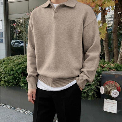 Elegant Buttoned Polo Shirt Men
