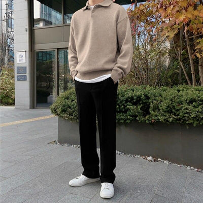 Elegant Buttoned Polo Shirt Men