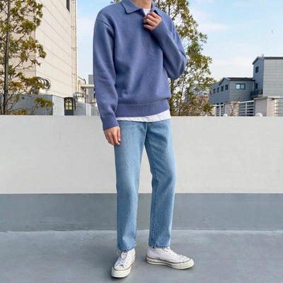 Elegant Buttoned Polo Shirt Men