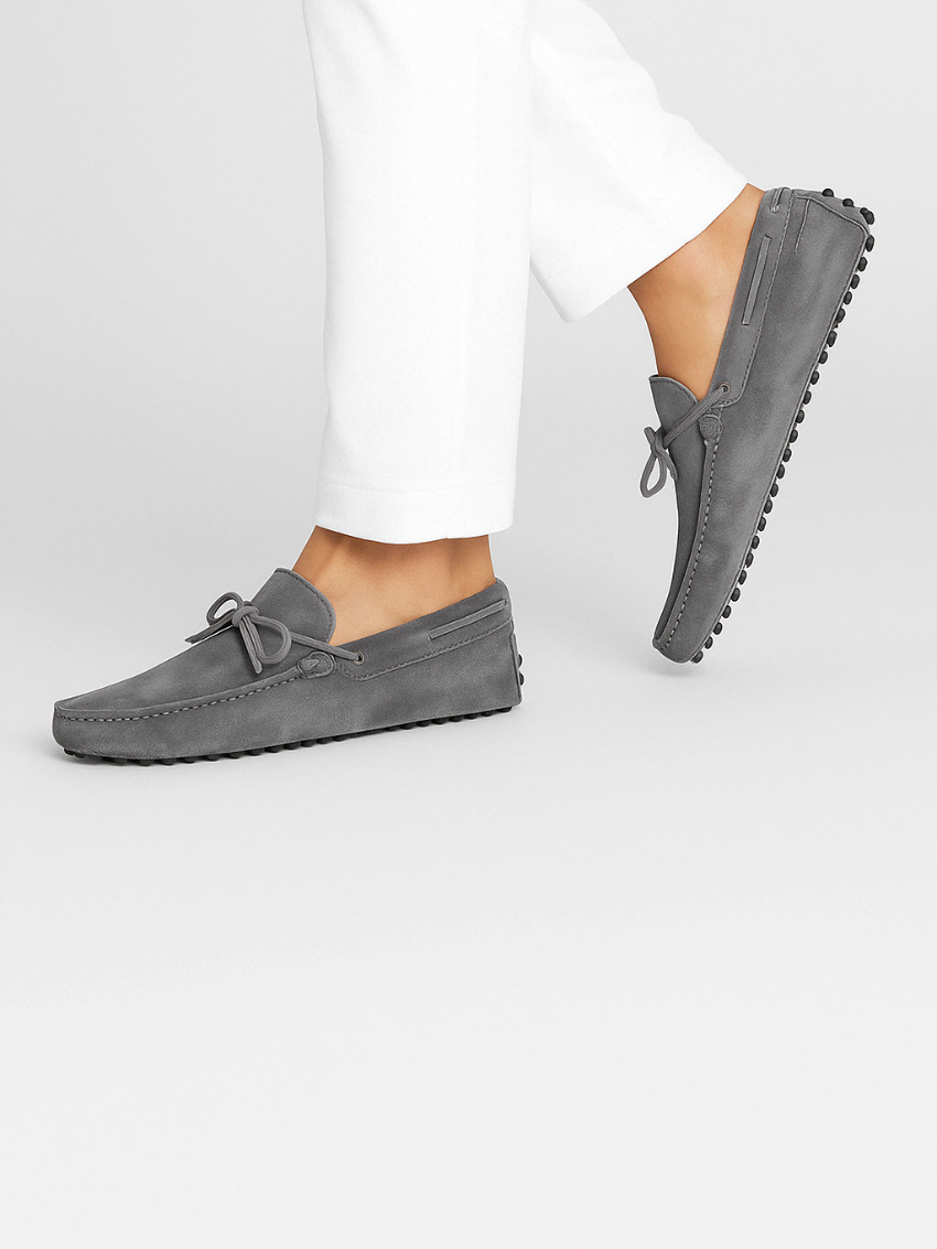 Suede Moccasins Grey
