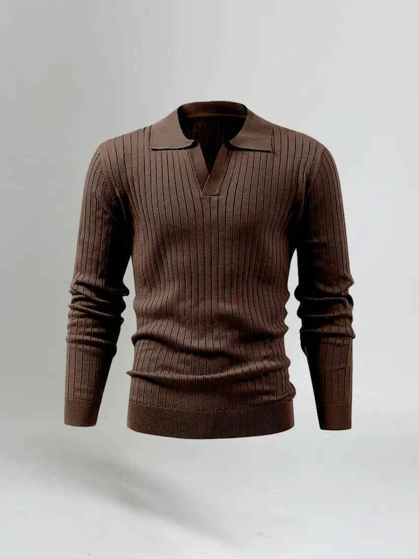 Old Money - Long Sleeve Knit Polo
