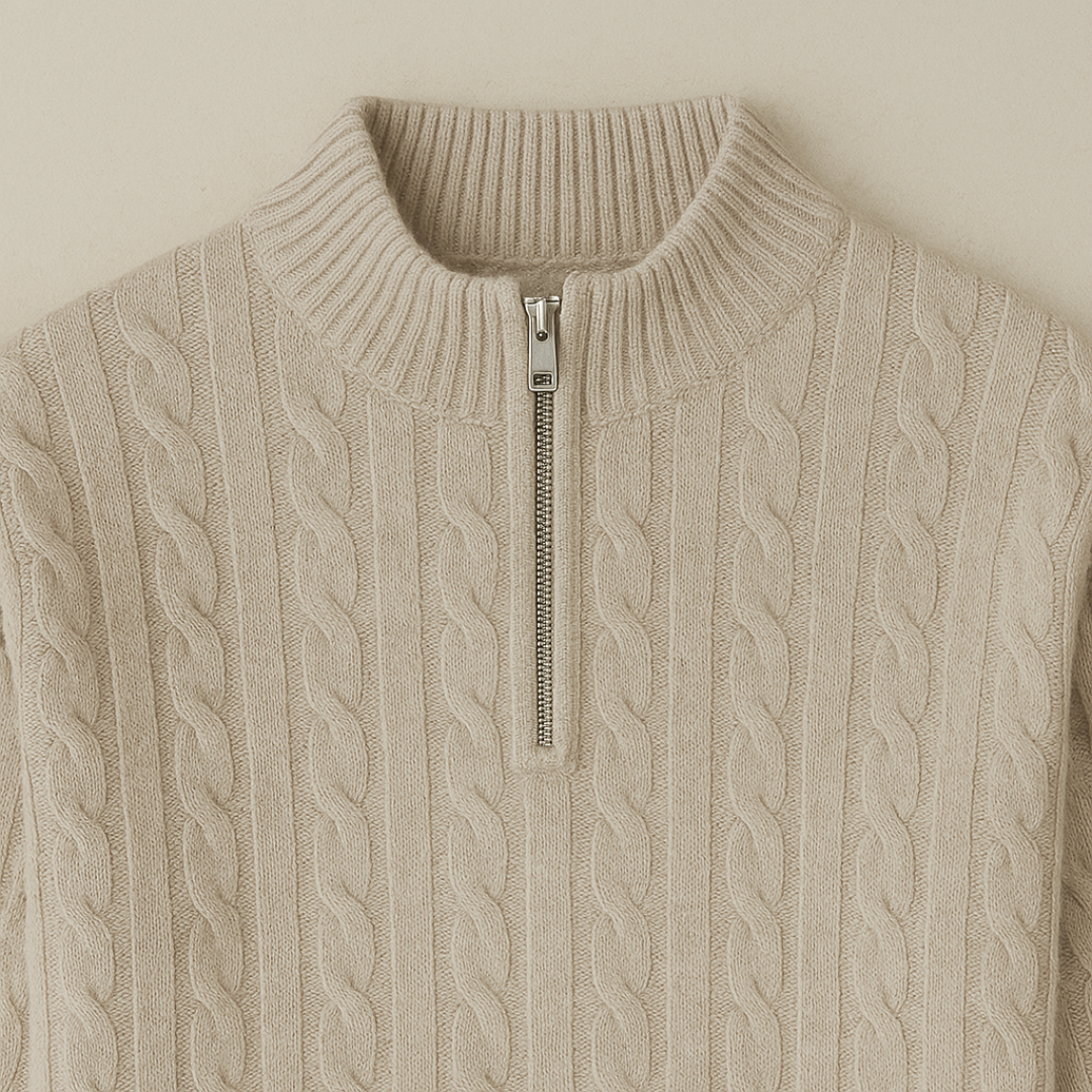 Diego - Cashmere Half-Zip Sweater