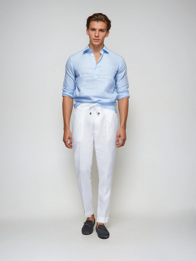 Bartholomew - Classic Linen Pop-Over Shirt