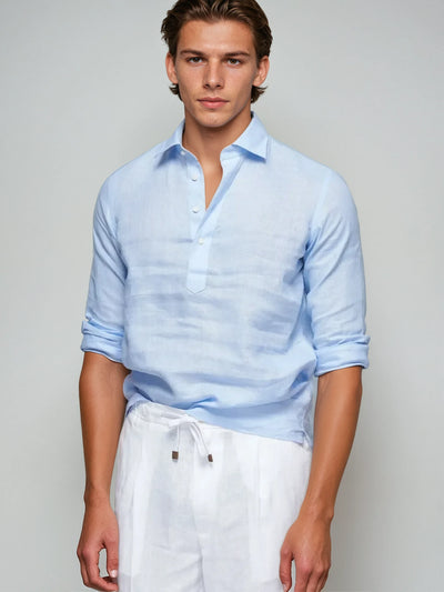 Bartholomew - Classic Linen Pop-Over Shirt