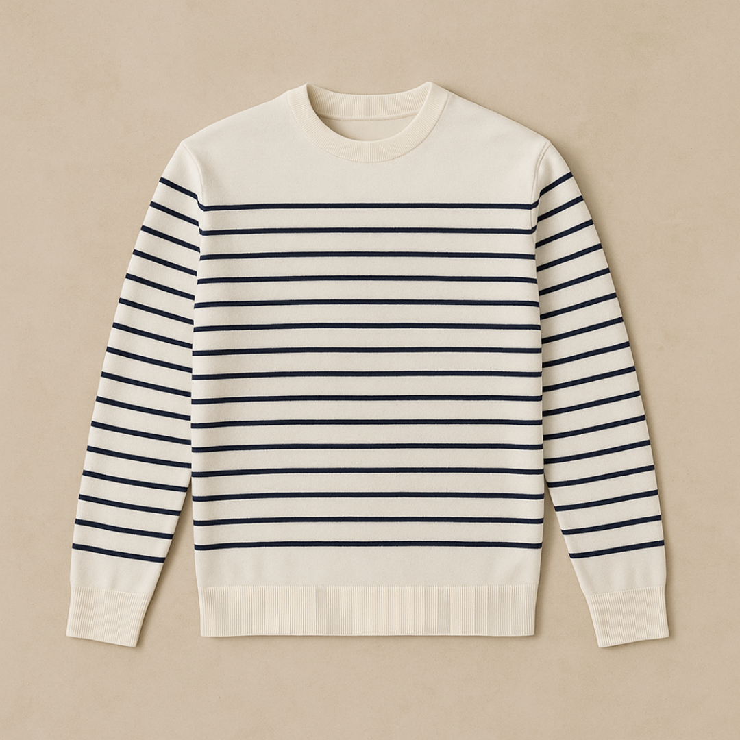 Rafael - Striped Cotton Knit Sweater