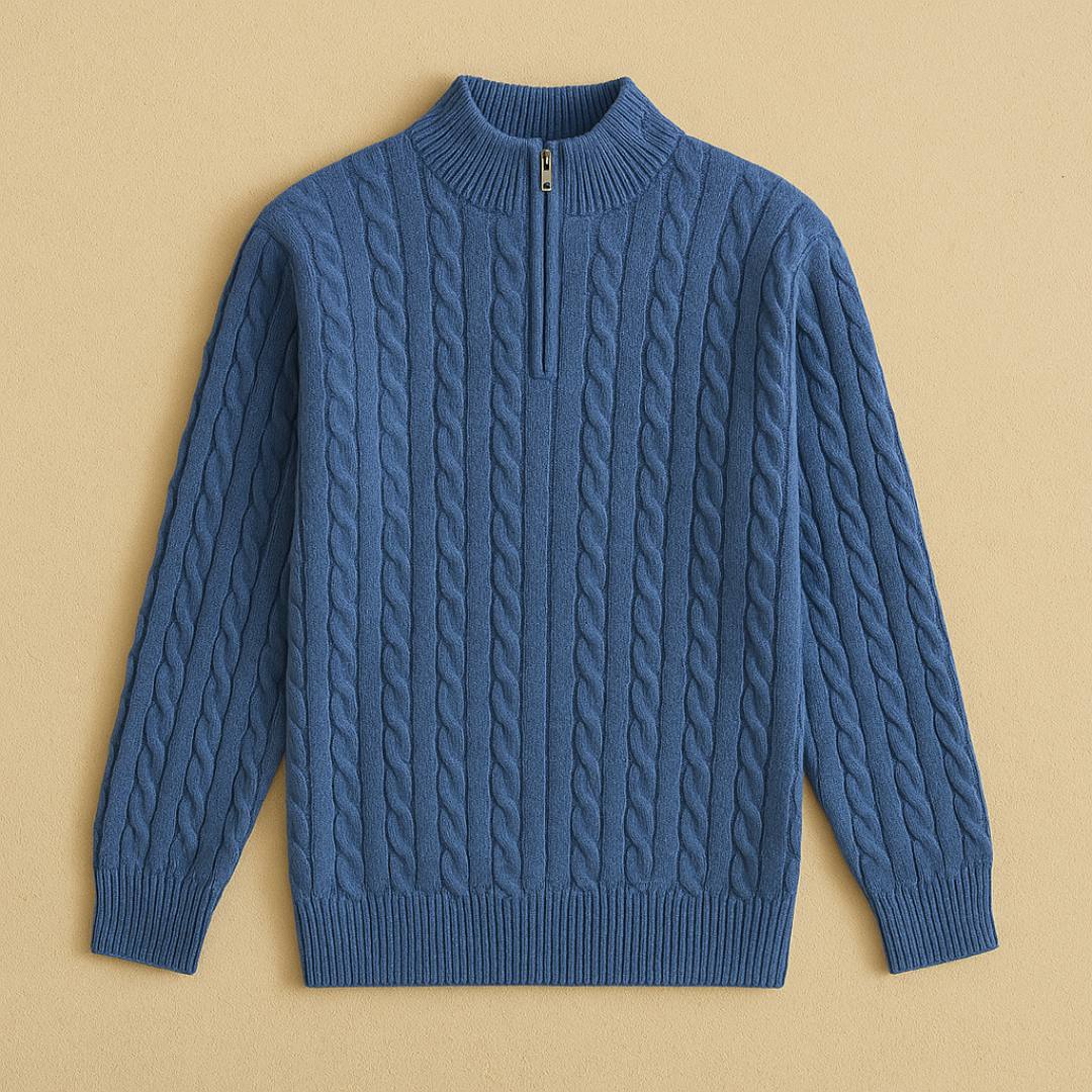 Classic Cashmere Half-Zip Sweater