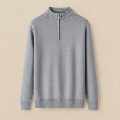 Elegant Wool Quarter-Zip Sweater