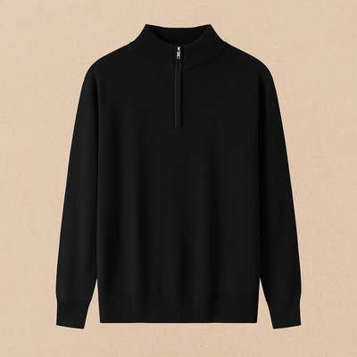 Elegant Wool Quarter-Zip Sweater