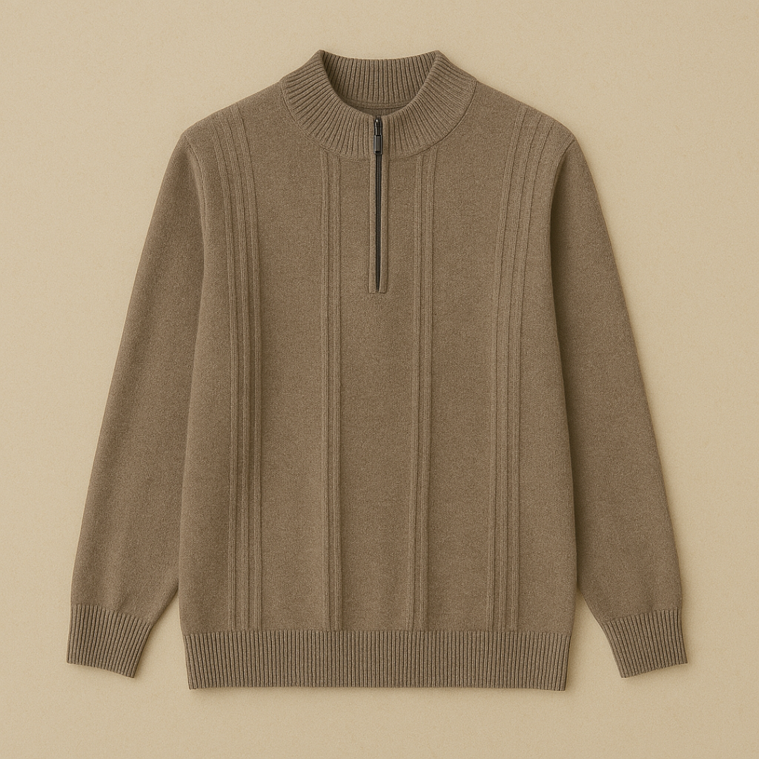 Luxury Cashmere Half-Zip Sweater