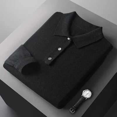 Lawrence - Long Sleeve Polo cashmere