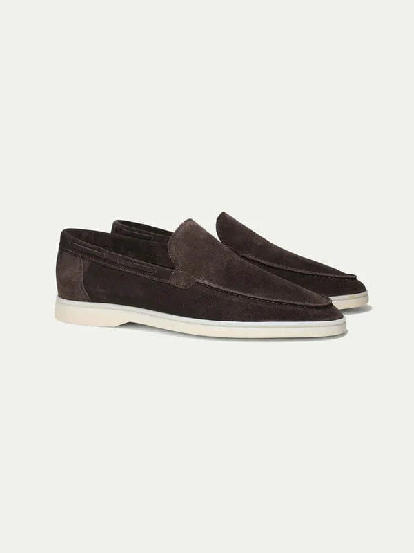 Luther - Dark brown Suede Loafers