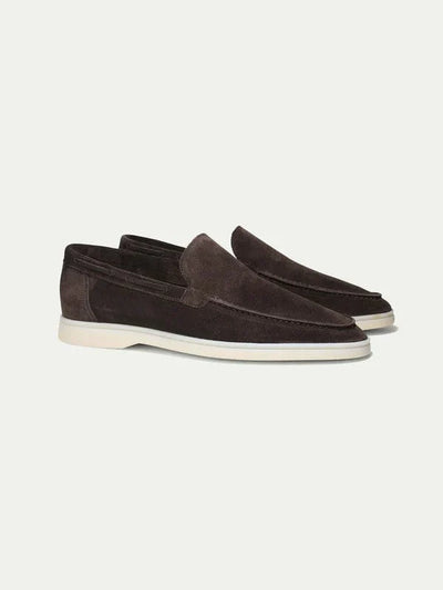 Luther - Dark brown Suede Loafers