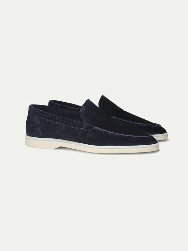 Homer - Navy Suede Loafers