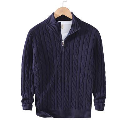 Men's Cotton Half-Zip Sweater