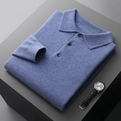Long-Sleeve Polo Shirt Men