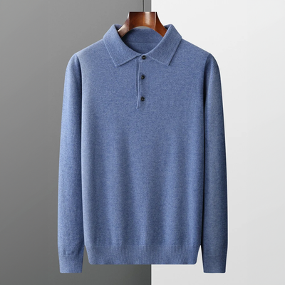 Long-Sleeve Polo Shirt Men