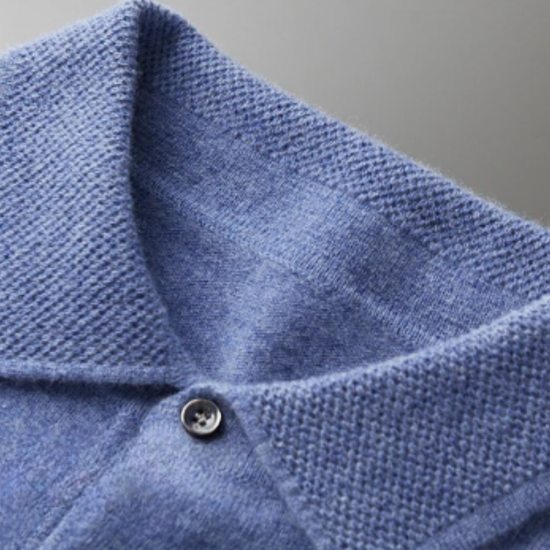 Long-Sleeve Polo Shirt Men