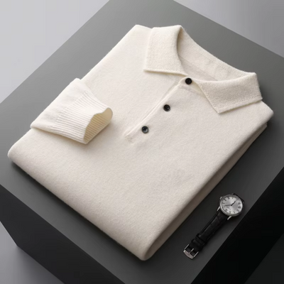 Long-Sleeve Polo Shirt Men