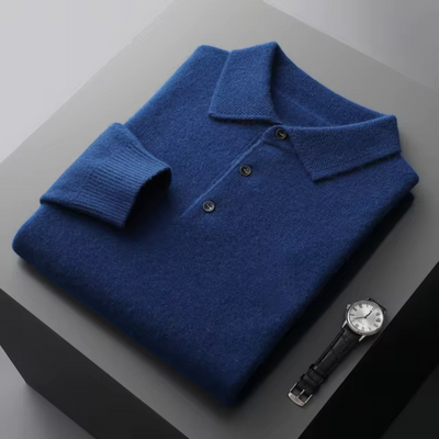 Long-Sleeve Polo Shirt Men