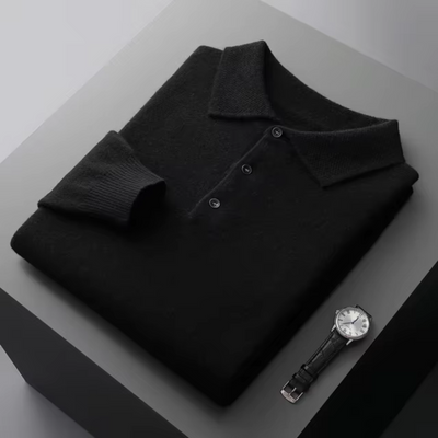Long-Sleeve Polo Shirt Men