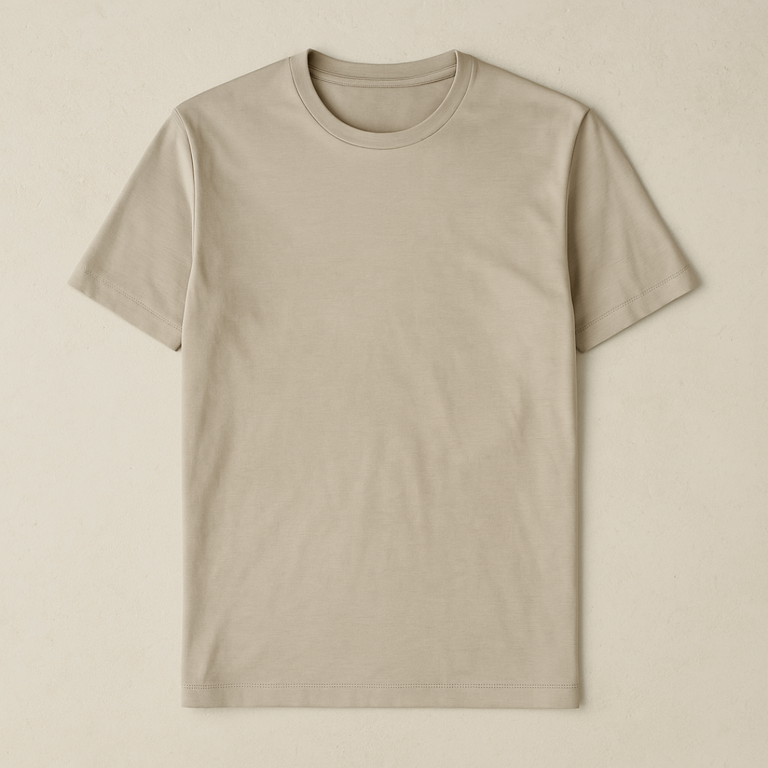 Cotton Blend Crewneck T-Shirt